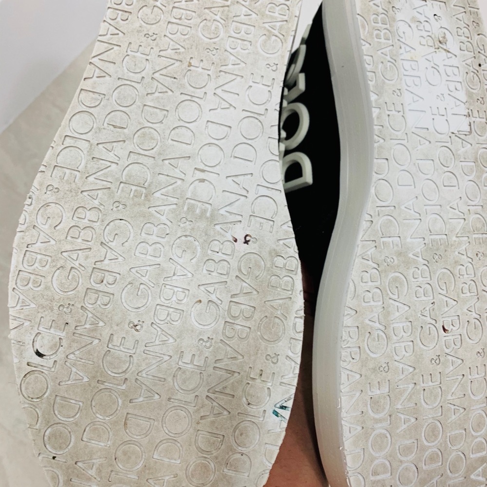 Black & white logo Dolce & Gabbana suede boots